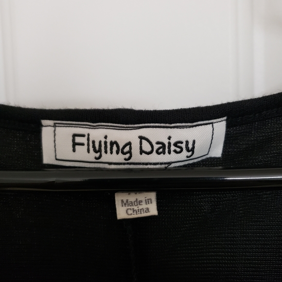 Flying Daisy Black and Lace Sleeveless Dress - Picture 4 of 5